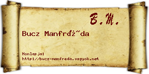 Bucz Manfréda névjegykártya